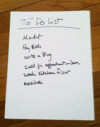Today's To Do List